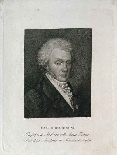 Siro Borda. Stipple engraving by D. Rossi after G. Longhi