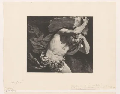 Sisyphus draagt een rotsblok de heuvel op