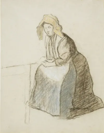 Sitting farmer
