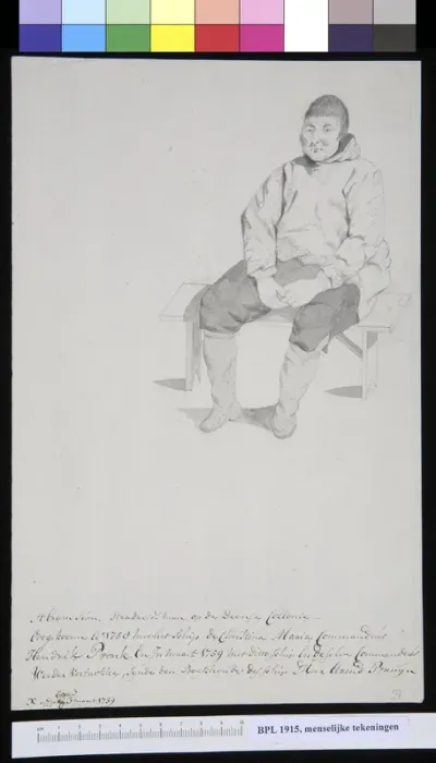 Sitting man from Greenland (Davis Strait)