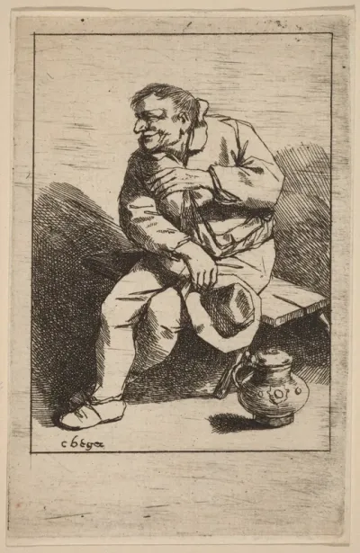 Sitting Man with His Hat in His Right Hand