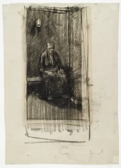 "Sitzende Frau"