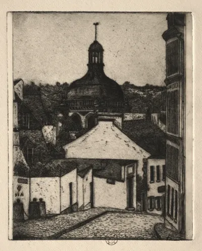 Six Etchings: Notre Dame Street, Pontoise