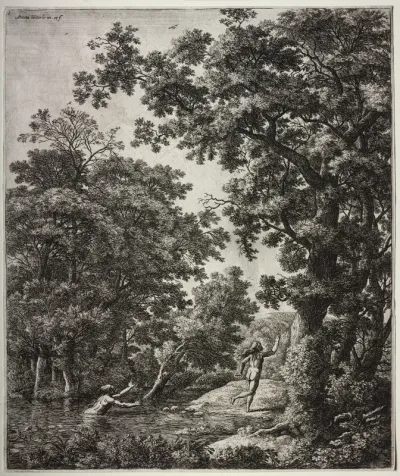Six large upright landscapes with scenes from Ovid's Metamorphoses