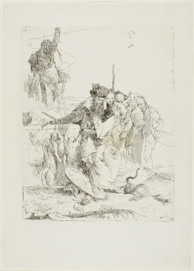 Six People Watching a Snake, from Scherzi