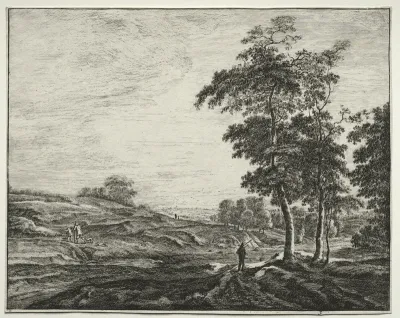 Six views in the Wood of the Hague: Plate 3, Peasant Seen from the Back