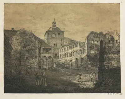 Six Views of Heidelberg Castle: Castle Terrace