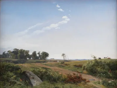 Sjællandsk landskab. Åben egn i det nordlige Sjælland