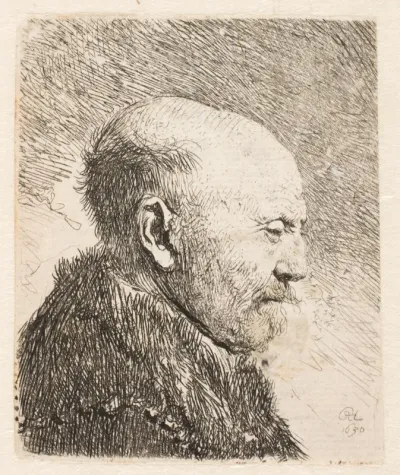 Skaldet mand i profil (Rembrandts fader?)