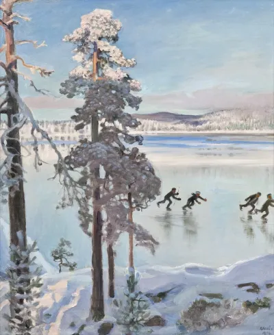 Skaters near the Shore of Kalela