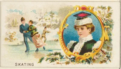 Skating, from the Games and Sports series (N165) for Old Judge Cigarettes
