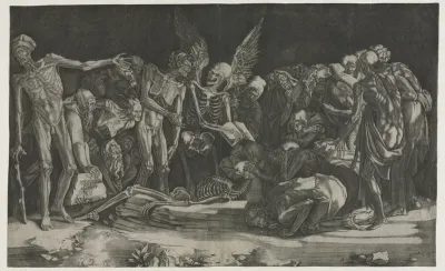 Skeletons, also known as Allegory of Death and Fame