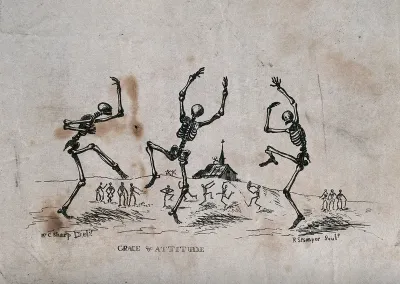 Skeletons dancing