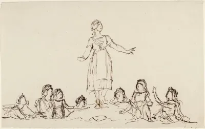 Sketch for a scene with Aino