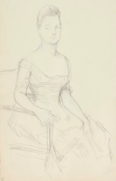 Sketch for the Portrait of Countess Augusta Lewenhaupt
