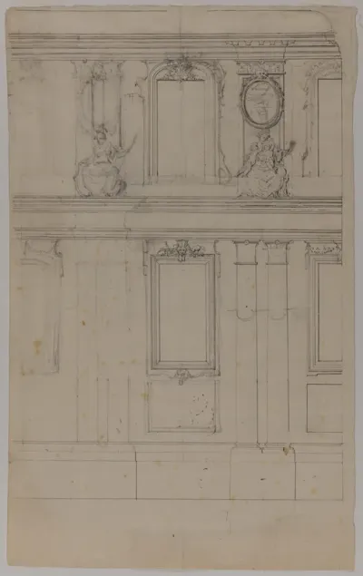 Sketch for the southern wall in the Hall of State at the Royal Palace in Stockholm