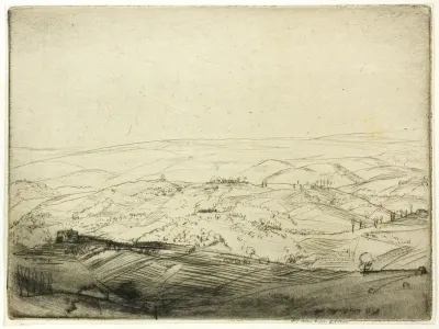 Sketch from the Walls of San Gimignano
