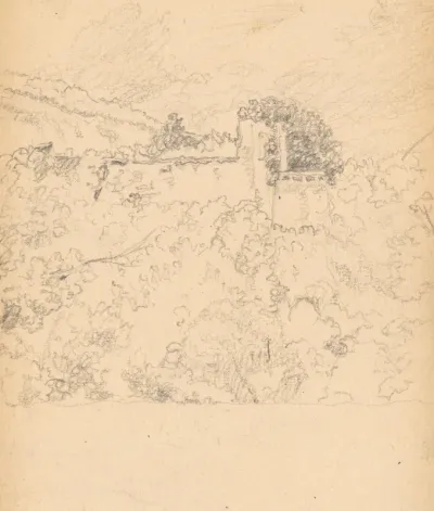 Sketch of a Landscape (Castle Ruins)