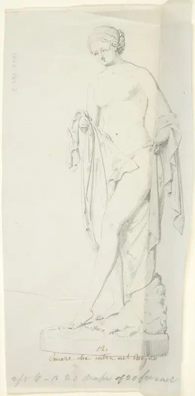 Sketch of a statue: Venus Entering the Bath