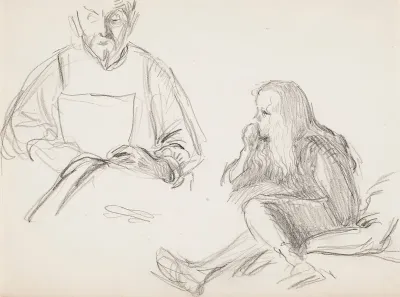 Sketch of Antti and Juhani Aho