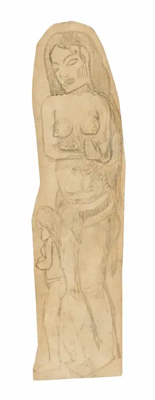 Sketch of Maori Woman and Child