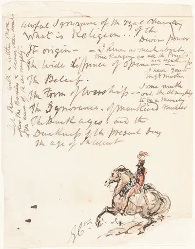Sketch of Mounted Hussar