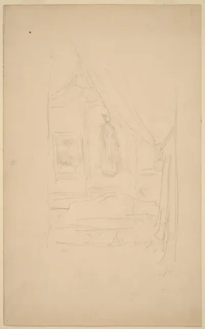 Sketch of Mrs. Godwin's Portrait when hung at the Society of British Artists
