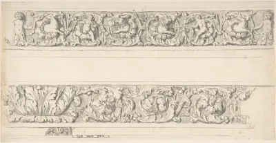 Sketch of Two Friezes, Palazzo Mattei