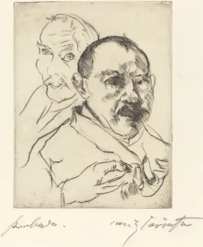 Sketch of Two Male Heads (Self-Portraits) (Zwei Männliche Studienköpfe (Selbstbildnisse))