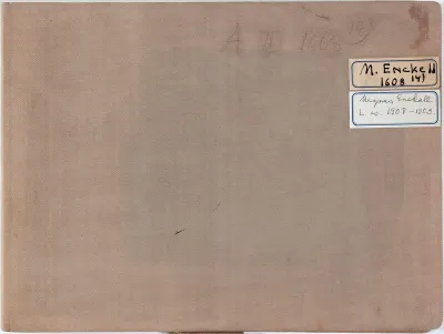 Sketchbook, circa 1908 - 1909