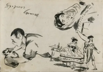 Sketches from “The Gypsies,” “The Spanish Ballet,” and “Lola de Valence” for “L’Autographe au Salon de 1865”