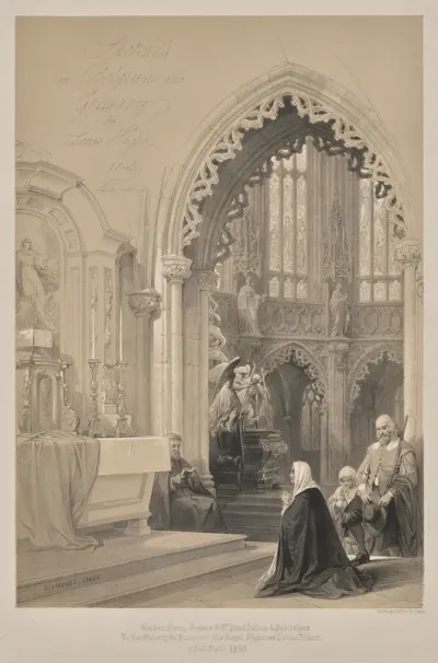 Sketches in Belgium and Germany, Second Series:  No. 1 - Title Page - St. Jacques, Liege