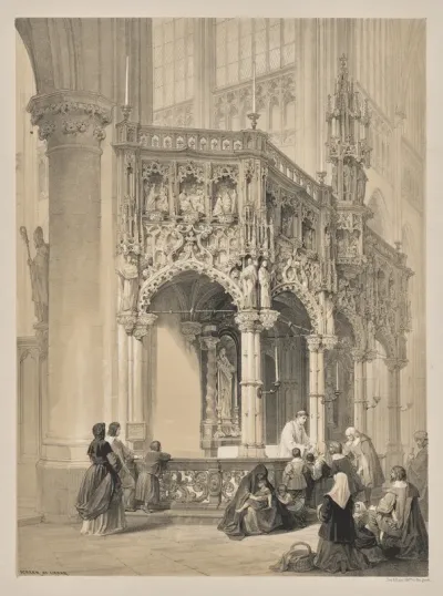 Sketches in Belgium and Germany, Second Series:  No. 17 - Screens at Lierre