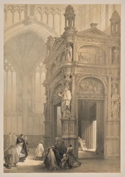 Sketches in Belgium and Germany, Second Series:  No. 20 - Portail, Church of St. Peter, Louvain