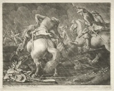 Skirmish between Prussian and Hungarian Hussars
