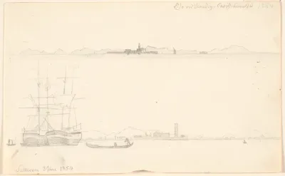 Skitsebogsblad fra Venedig.