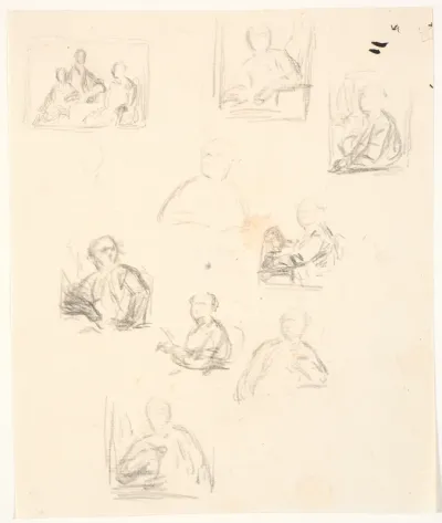 Skitser til maleri af W.A. Müller, Kunstakademiet.