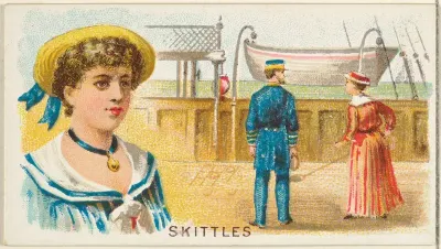Skittles, from the Games and Sports series (N165) for Old Judge Cigarettes