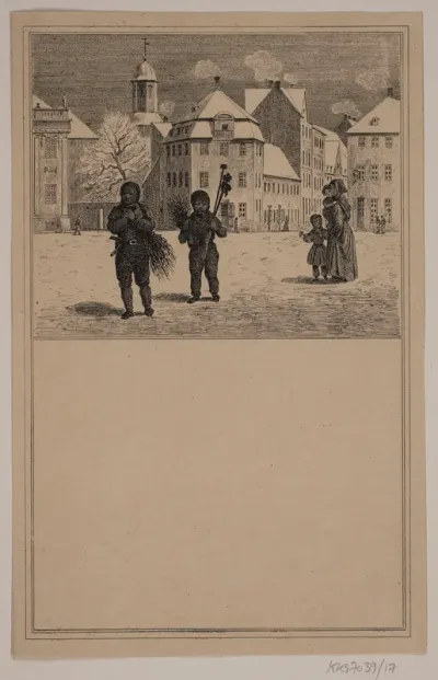 Skorstensfejerne. Nr. 16 i Chr. Winther og M. Rørbye, "25 Billeder for små børn"