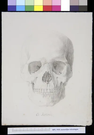 Skull of a Javanese man or woman, frontal view