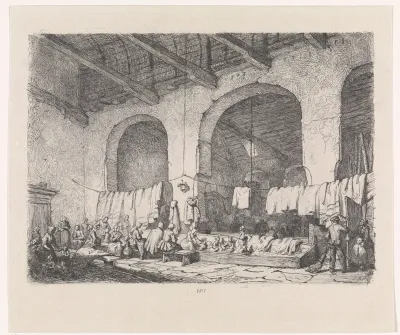 Slachtoffers van de watersnoodramp in de Geertekerk te Utrecht, 1855