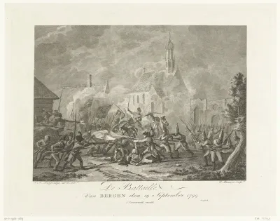 Slag bij Bergen in de oorlog tegen de Russen en Engelsen op 19 september 1799