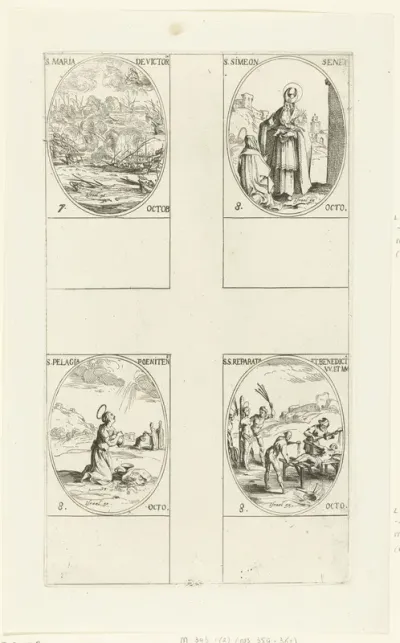 Slag bij Lepanto (Maria-Overwinning), Heilige Simeon Senex van Jeruzalem, Heilige Pelagia van Antiochië, Heilige Reparata van Caesarea en Heilige Benedicta van Laon (7-8 oktober)