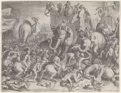 Slag bij Zama tussen Scipio en Hannibal