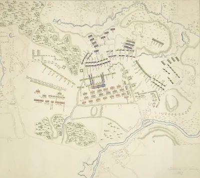 Slagordes bij de slag bij Fontenoy, 1745