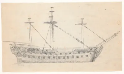 Slagskib. To-dækker