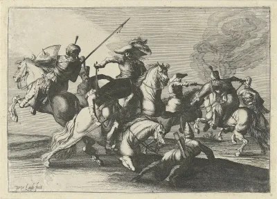 Slagveldscène met Turken
