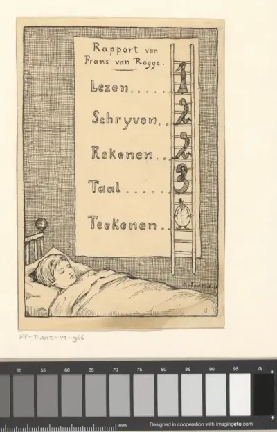 Slapende jongen en een rapport
