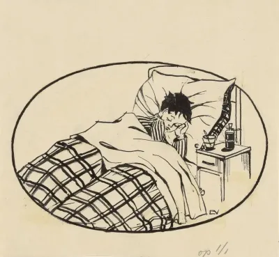 Slapende jongen in bed