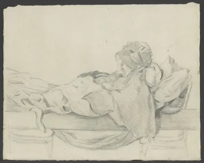 Slapende vrouw in bed